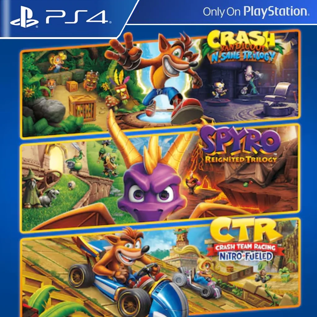 CRASH TRILOGY + TEAM RACING + SPYRO | PS4
