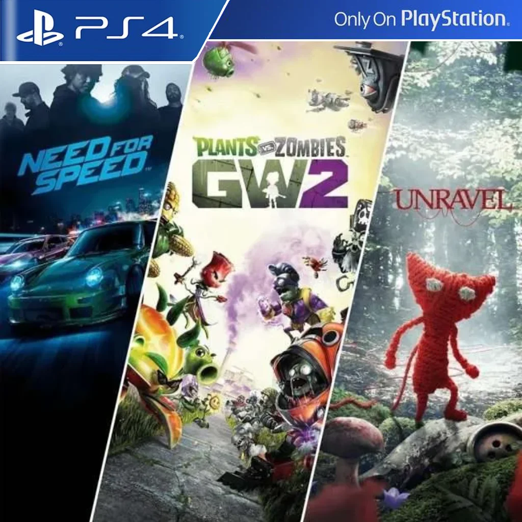 PVZ 2 + UNRAVEL + NFS | PS4